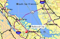 Redwood City Map